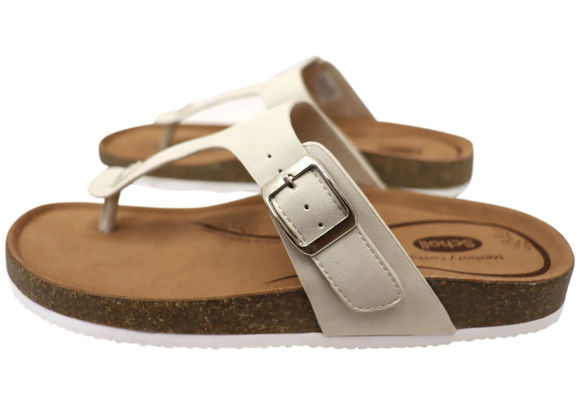 Scholl Orthaheel Brittany Damen Bequeme Zehensteg-Sandalen Scholl Orthaheel Schuhe
