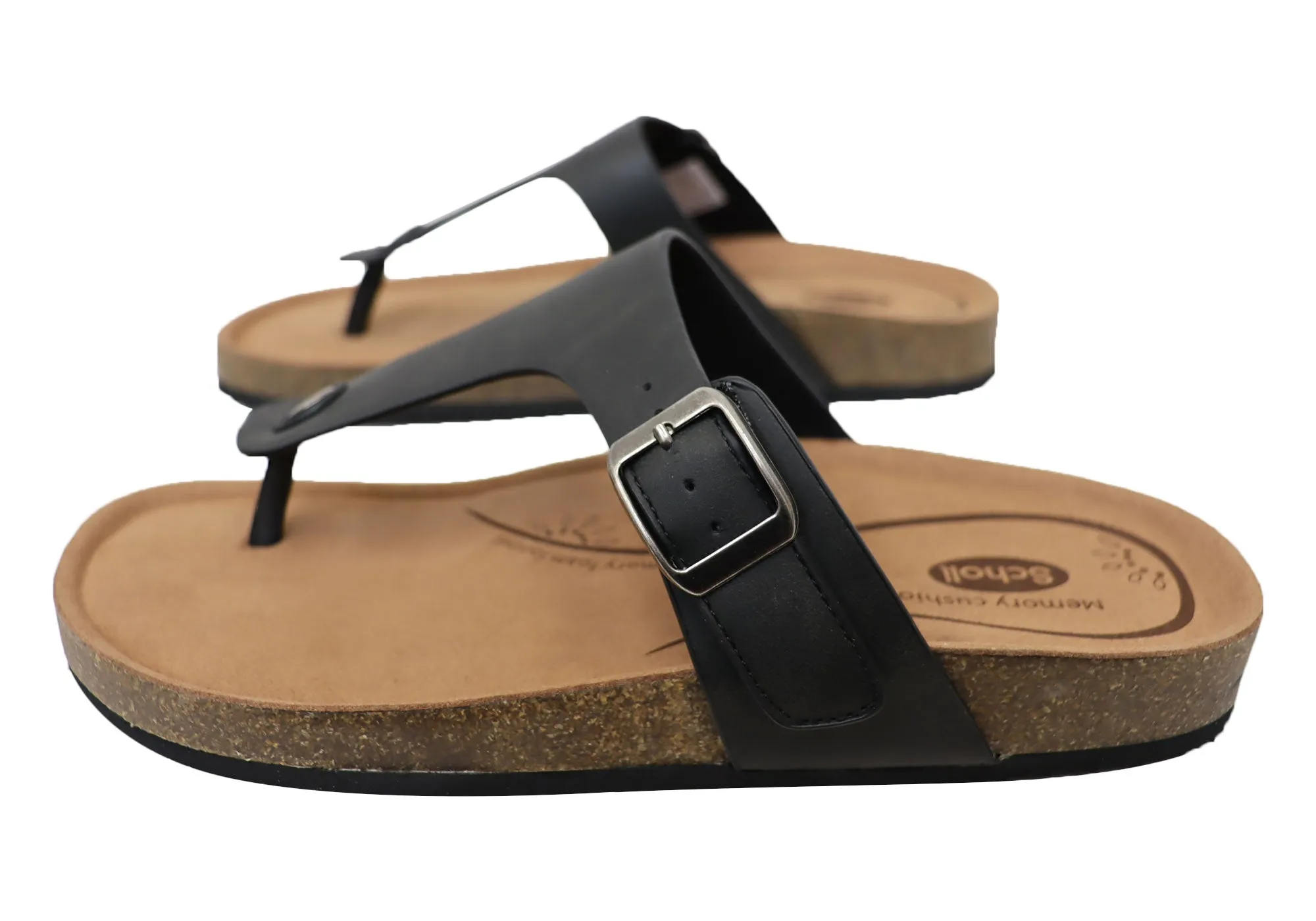 Scholl Orthaheel Brittany Damen Bequeme Zehensteg-Sandalen Scholl Orthaheel Schuhe