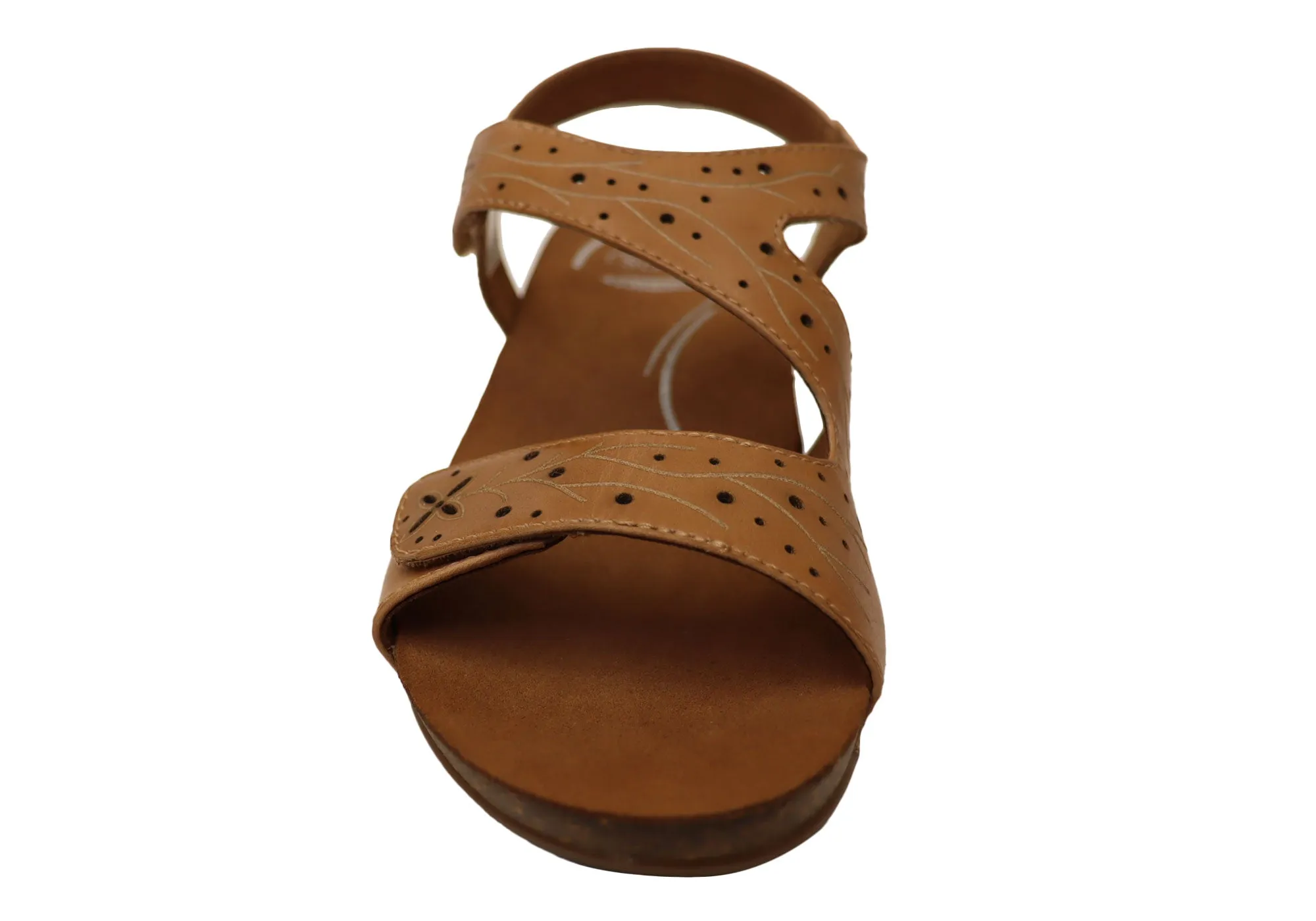 Scholl Orthaheel Jenna Damen Bequeme Ledersandalen mit Keilabsatz Scholl Orthaheel Schuhe