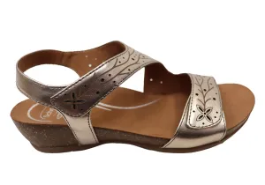 Scholl Orthaheel Jenna Damen Bequeme Ledersandalen mit Keilabsatz Scholl Orthaheel Schuhe