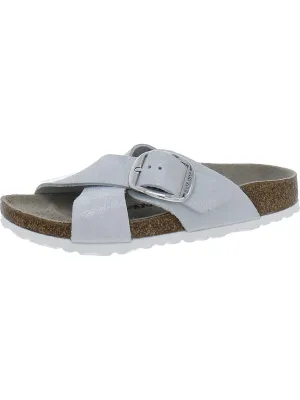 Siena Big Buckle Wildleder Damen Wildleder Riemchensandalen