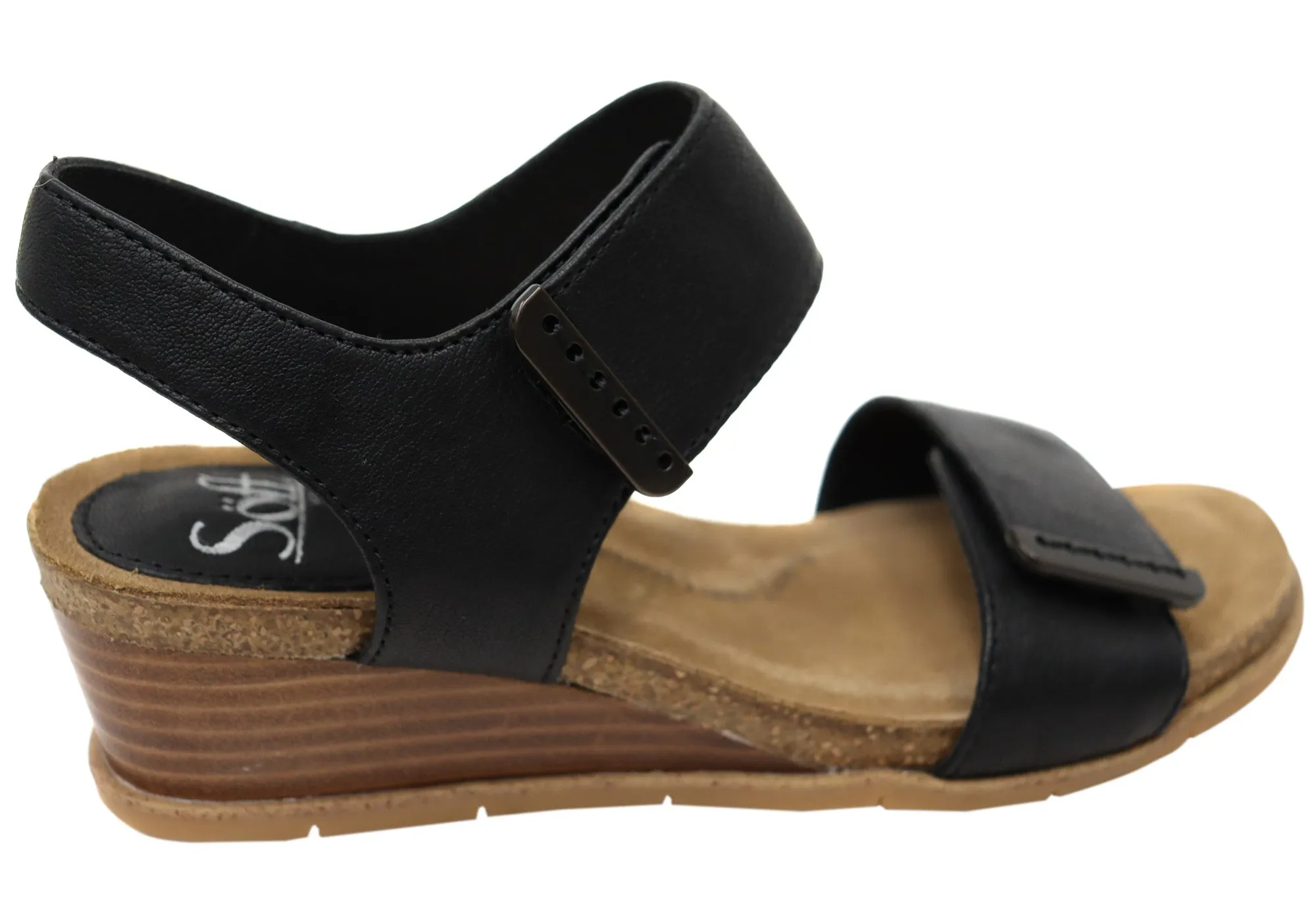 Sofft Verdi II Damen Ledergeschnürte Keilabsatz Sandalen Mit Bequemer Fußbettung Sofft Schuhe