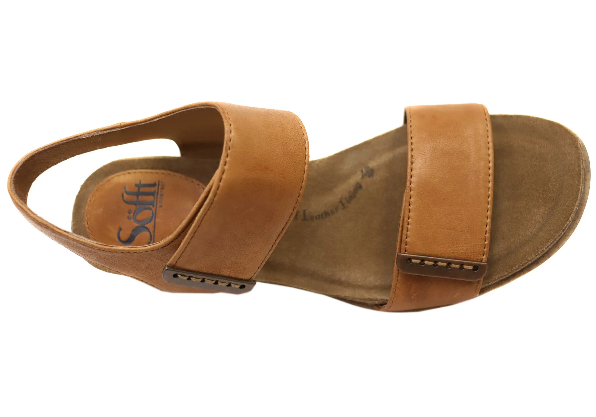 Sofft Verdi II Damen Ledergeschnürte Keilabsatz Sandalen Mit Bequemer Fußbettung Sofft Schuhe