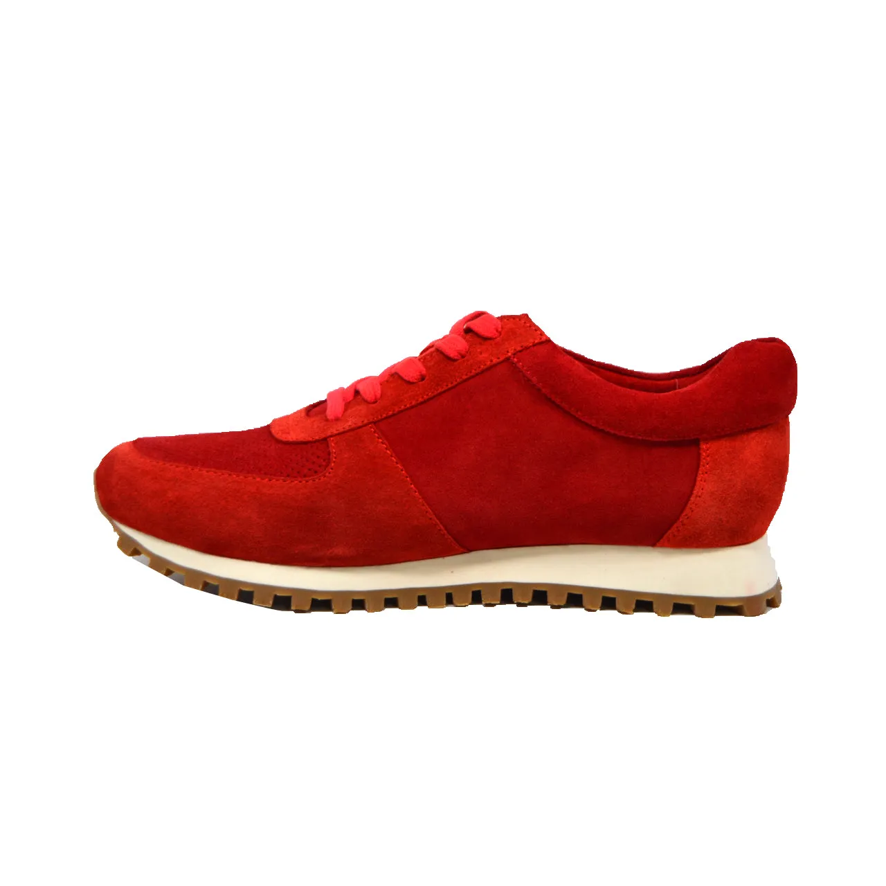 Surry Rot Wildleder Sneaker - Handgefertigte Britische Kollektion für täglichen Luxus