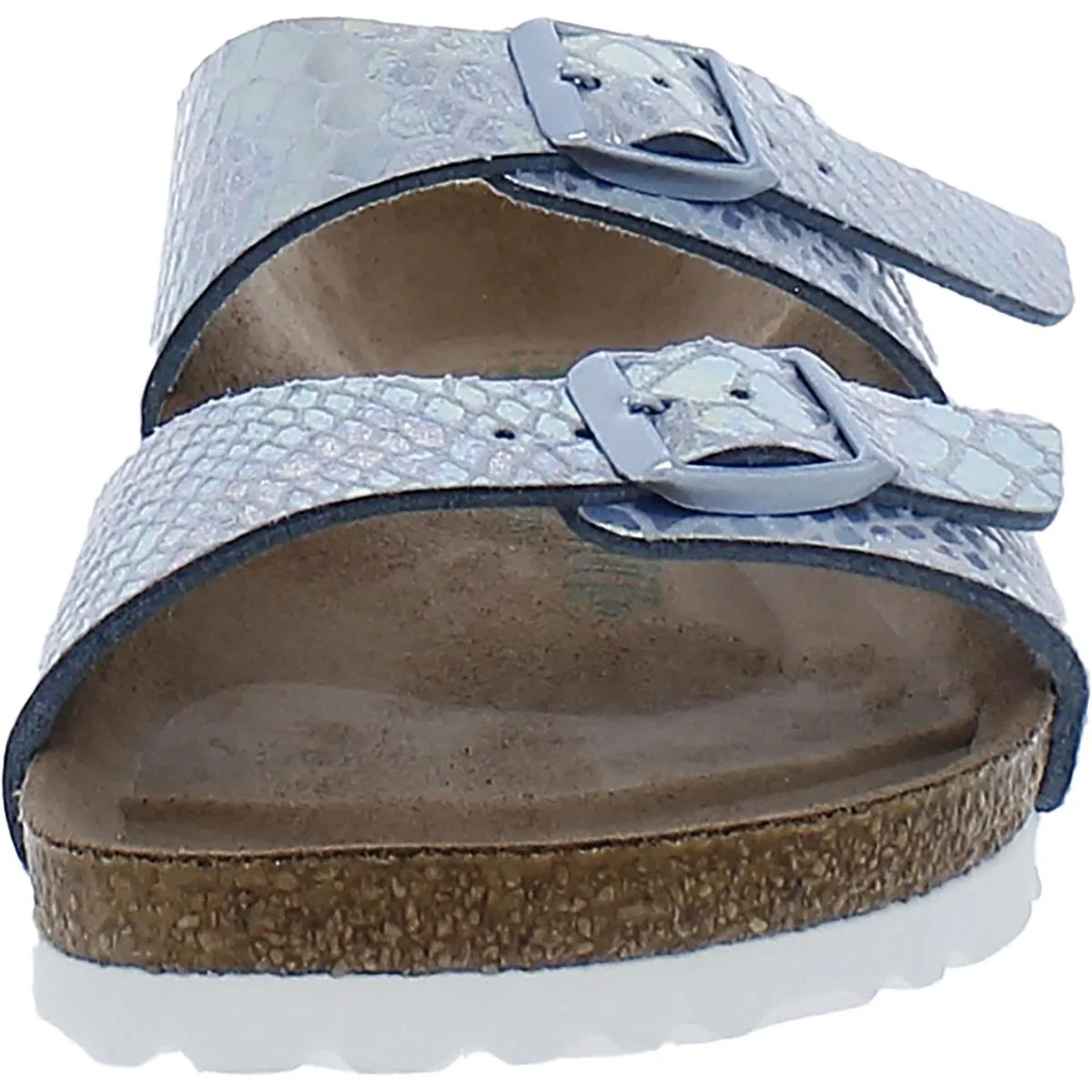 Sydney BS Damen Kunstleder Metallic Schlupfsandalen