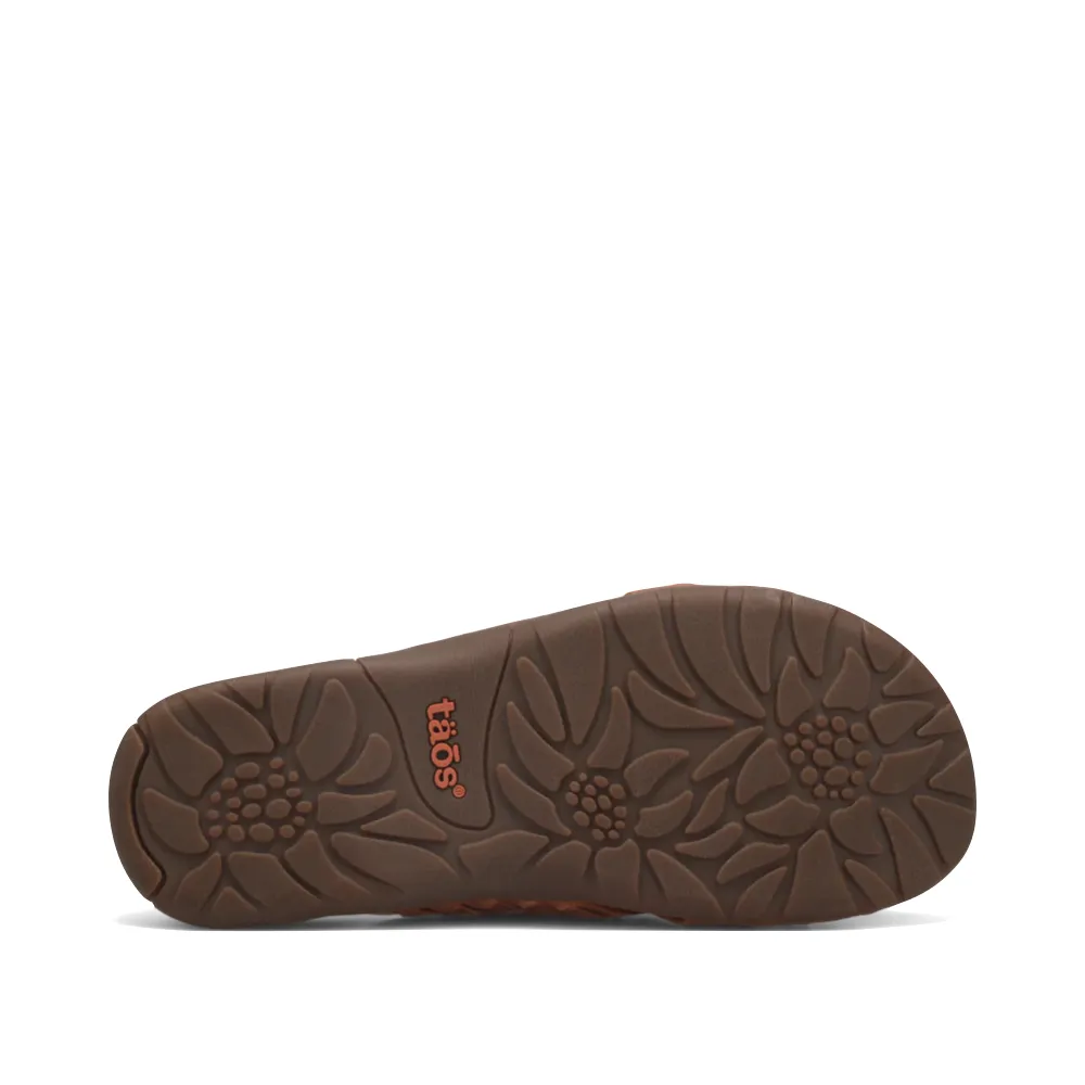 Taos Damen Guru Gewebter Leder-Slide-Sandalette in Honigbraun
