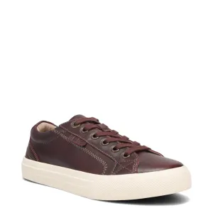 Taos Damen Plim Soul Lux Leder-Sneaker in Merlot