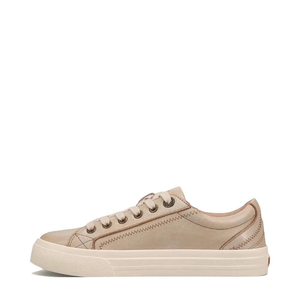 Taos Damen Plim Soul Lux Leder-Sneaker in Auster