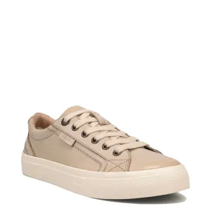 Taos Damen Plim Soul Lux Leder-Sneaker in Auster