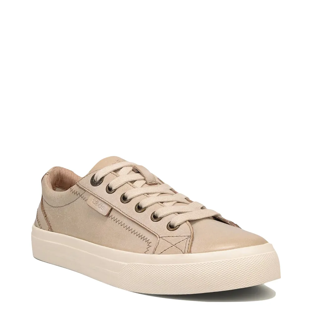 Taos Damen Plim Soul Lux Leder-Sneaker in Auster