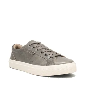 Taos Damen Plim Soul Luxe Leder-Sneaker mit Spitze in Oliv Fatigue