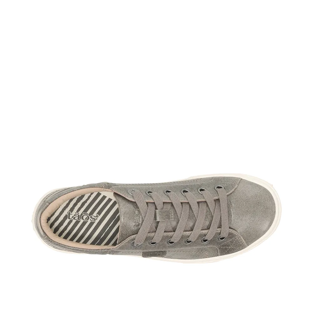 Taos Damen Plim Soul Luxe Leder-Sneaker mit Spitze in Oliv Fatigue