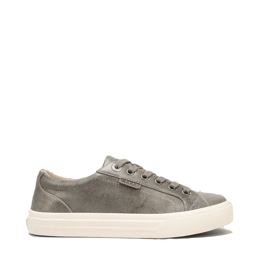 Taos Damen Plim Soul Luxe Leder-Sneaker mit Spitze in Oliv Fatigue