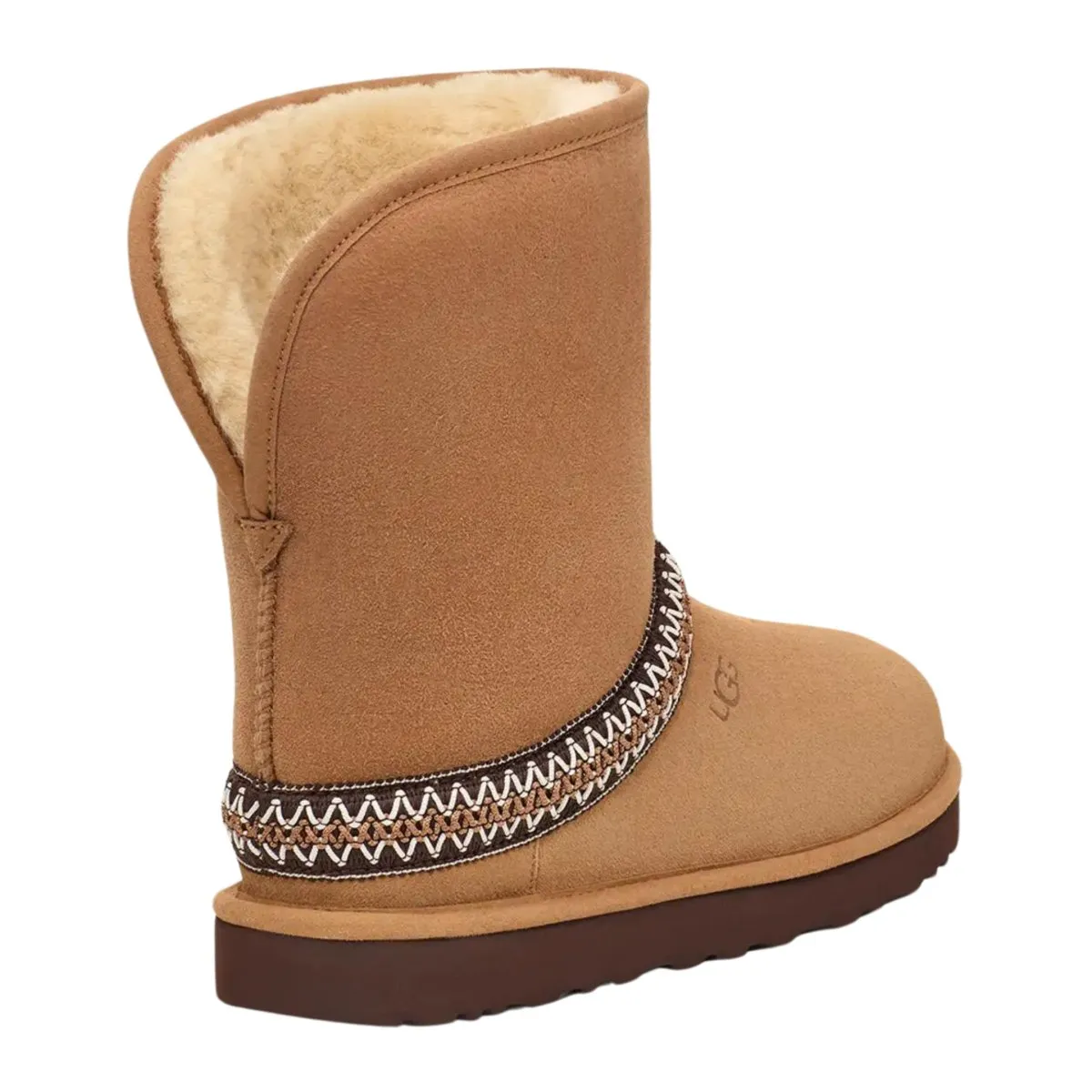 UGG Damen Classic Short Crescent Kastanie