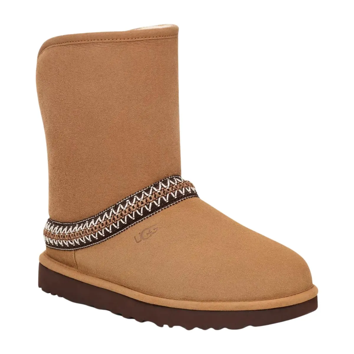 UGG Damen Classic Short Crescent Kastanie