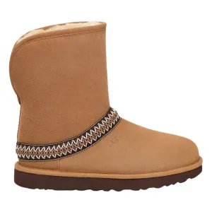 UGG Damen Classic Short Crescent Kastanie