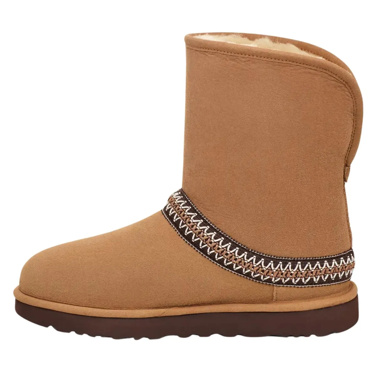 UGG Damen Classic Short Crescent Kastanie