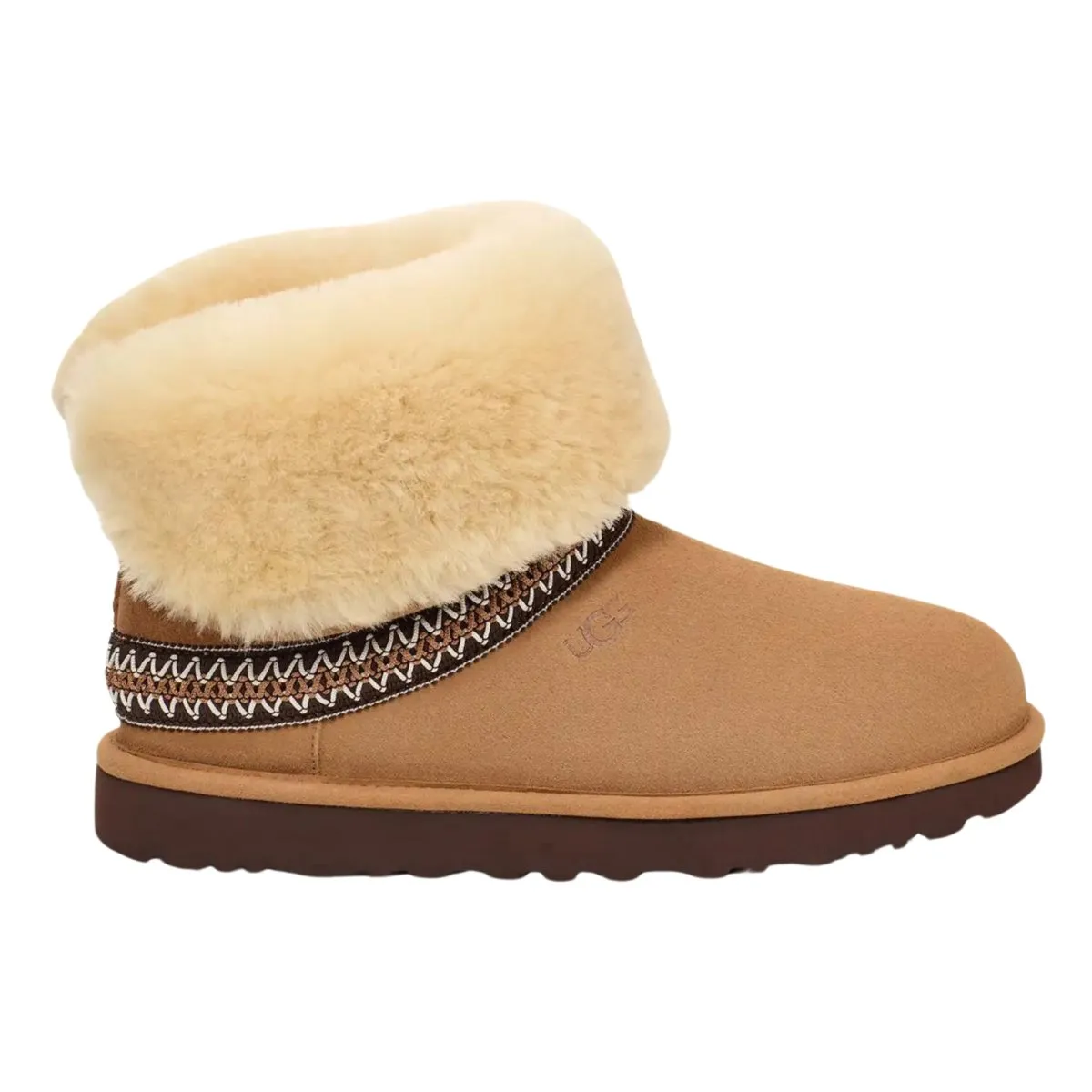 UGG Damen Classic Short Crescent Kastanie