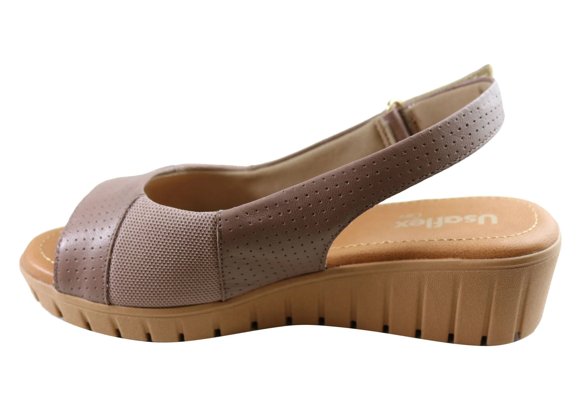 Usaflex Algiers Damen Bequeme Ledersandalen Hergestellt in Brasilien Usaflex Schuhe