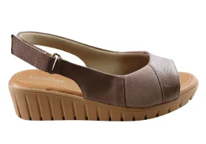 Usaflex Algiers Damen Bequeme Ledersandalen Hergestellt in Brasilien Usaflex Schuhe