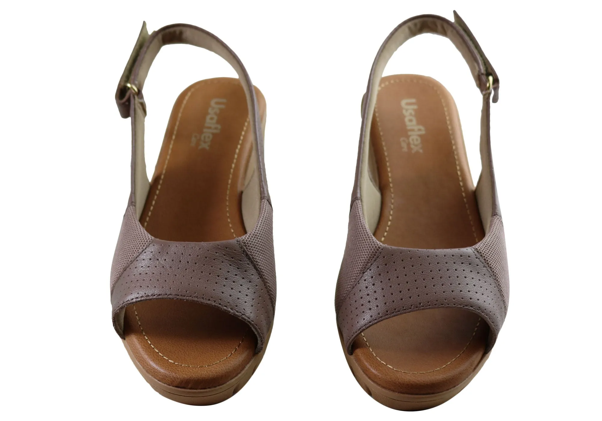 Usaflex Algiers Damen Bequeme Ledersandalen Hergestellt in Brasilien Usaflex Schuhe