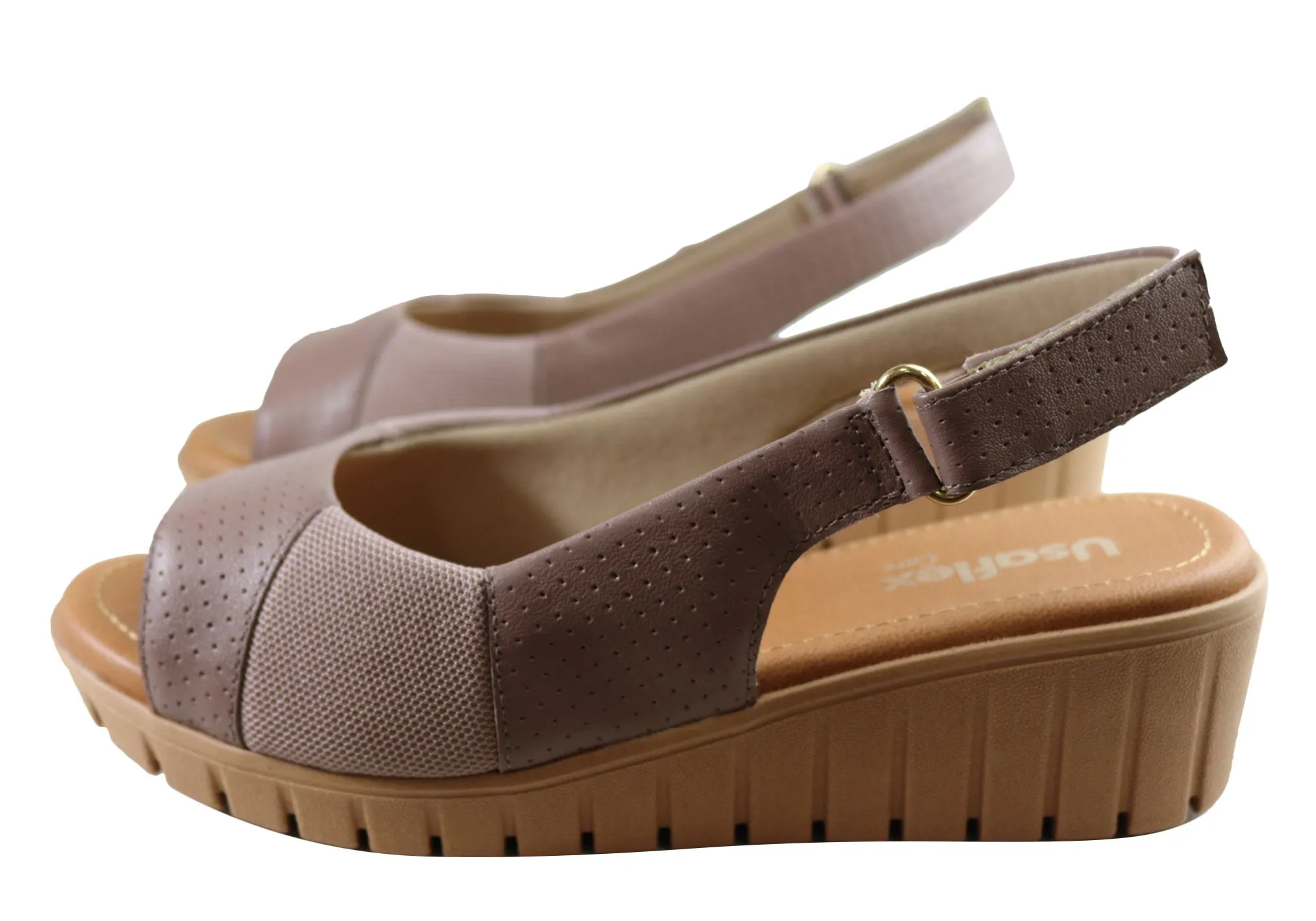 Usaflex Algiers Damen Bequeme Ledersandalen Hergestellt in Brasilien Usaflex Schuhe