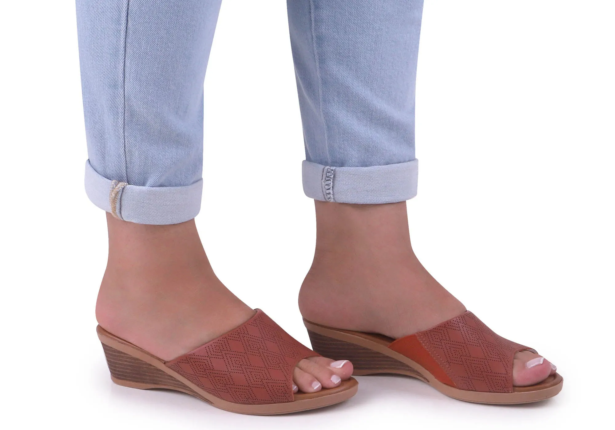Usaflex Anatolia Damen Comfort Leder Slides Sandalen Hergestellt in Brasilien Usaflex Schuhe