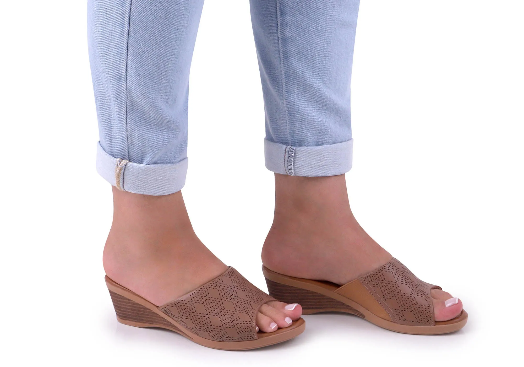 Usaflex Anatolia Damen Comfort Leder Slides Sandalen Hergestellt in Brasilien Usaflex Schuhe