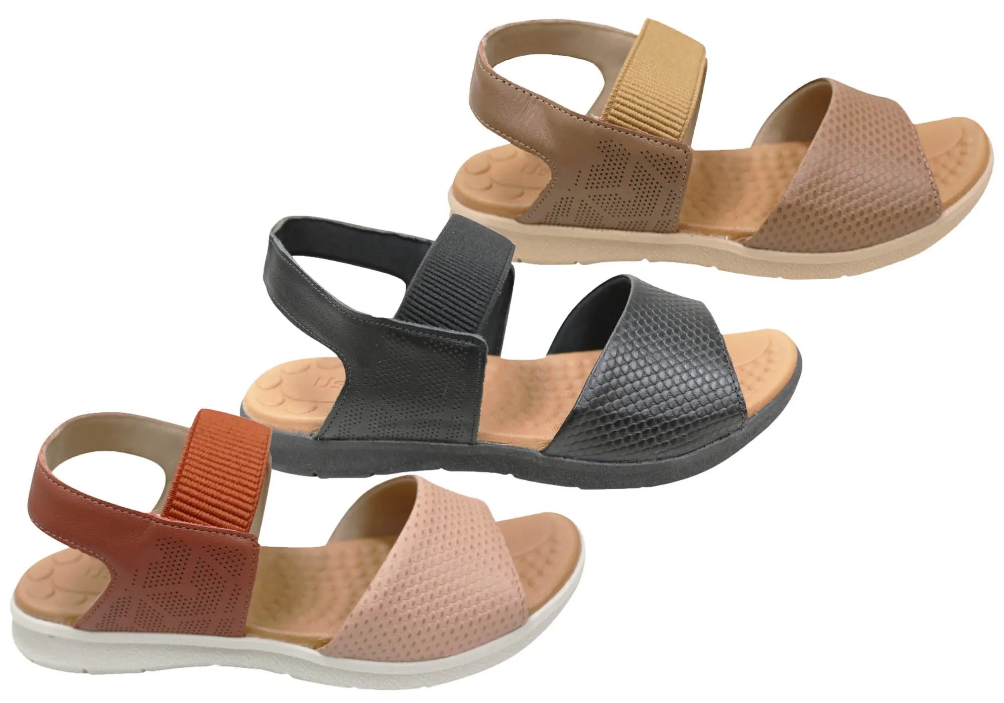 Usaflex Calandra Damen Bequeme Ledersandalen Hergestellt In Brasilien Usaflex Schuhe