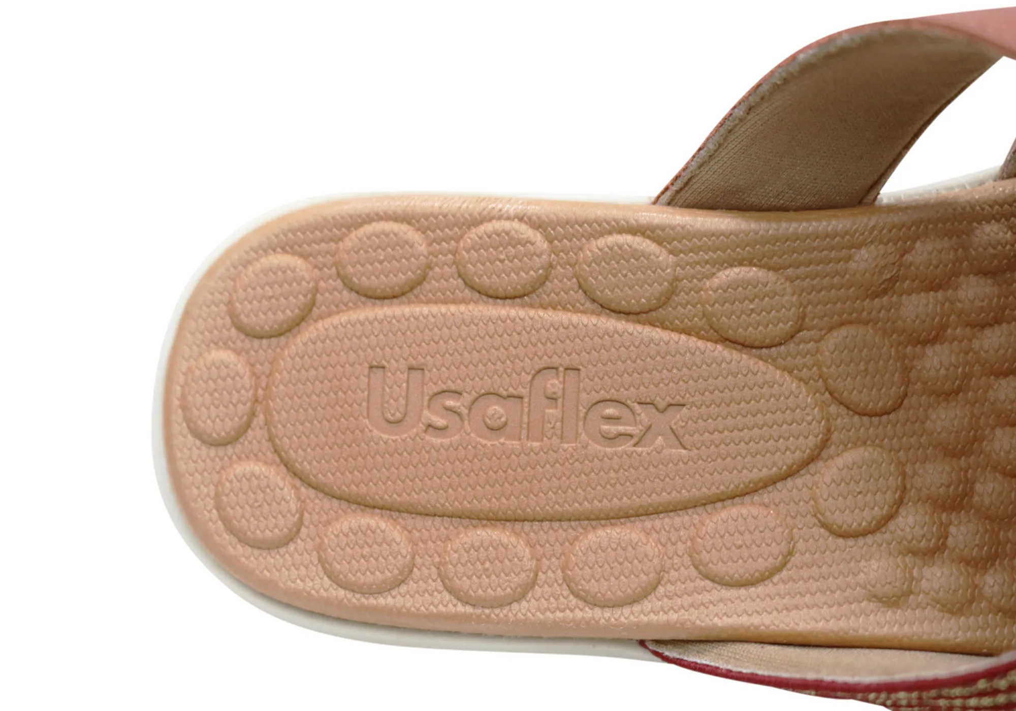 Usaflex Crescent Damen Komfort Lederschlappen Sandalen Hergestellt in Brasilien Usaflex Schuhe