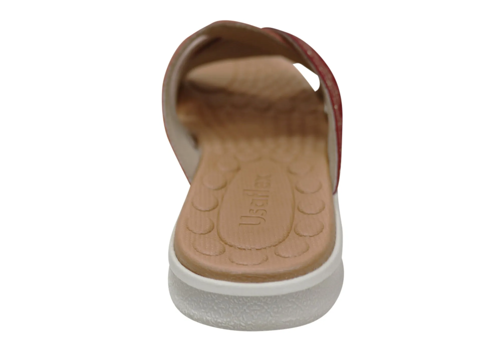 Usaflex Crescent Damen Komfort Lederschlappen Sandalen Hergestellt in Brasilien Usaflex Schuhe