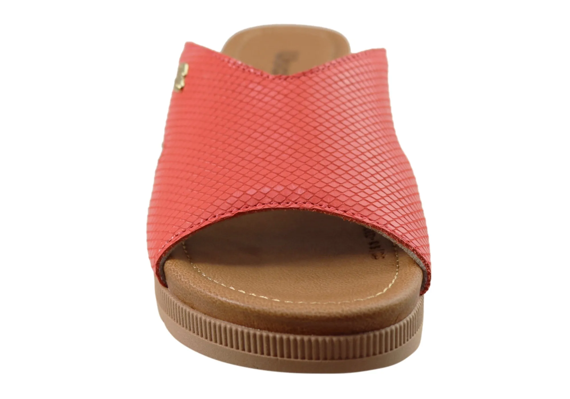 Usaflex Evoke Damen Komfort Leder Slides Sandalen Hergestellt in Brasilien Usaflex Schuhe