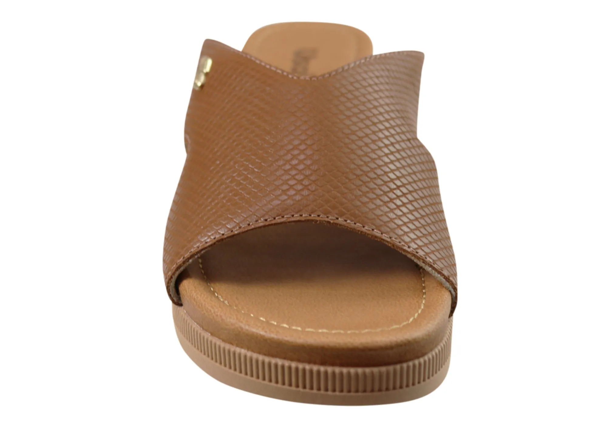 Usaflex Evoke Damen Komfort Leder Slides Sandalen Hergestellt in Brasilien Usaflex Schuhe