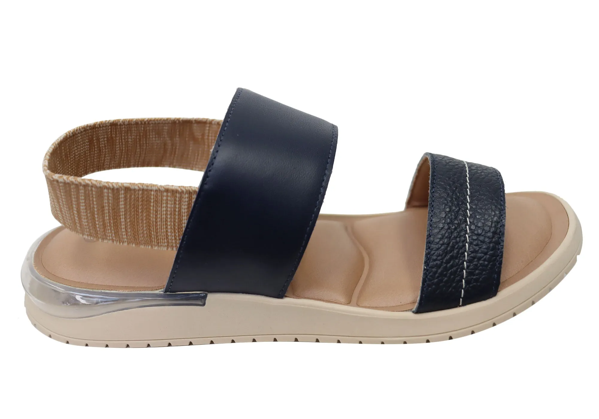 Usaflex Villa Damen Bequeme Ledersandalen Hergestellt In Brasilien Usaflex Schuhe