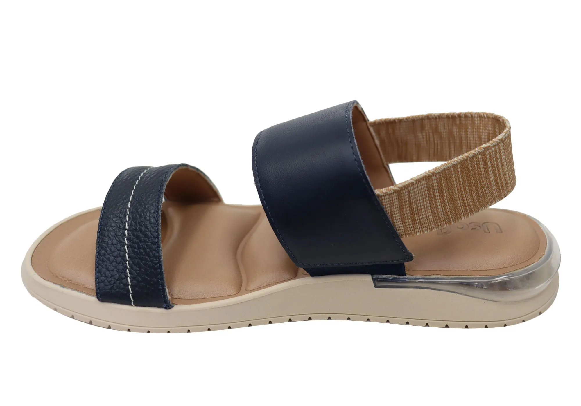 Usaflex Villa Damen Bequeme Ledersandalen Hergestellt In Brasilien Usaflex Schuhe