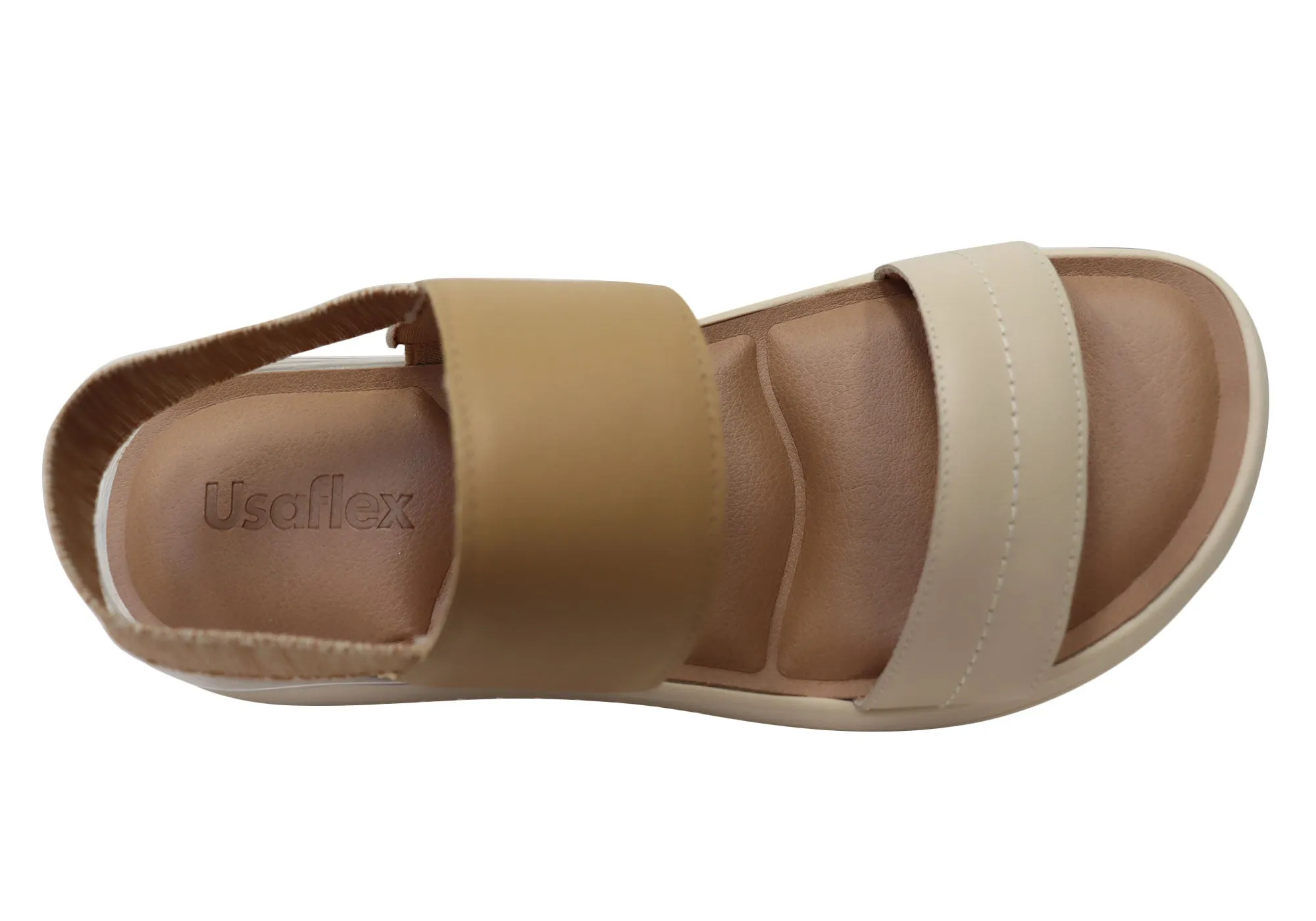 Usaflex Villa Damen Bequeme Ledersandalen Hergestellt In Brasilien Usaflex Schuhe