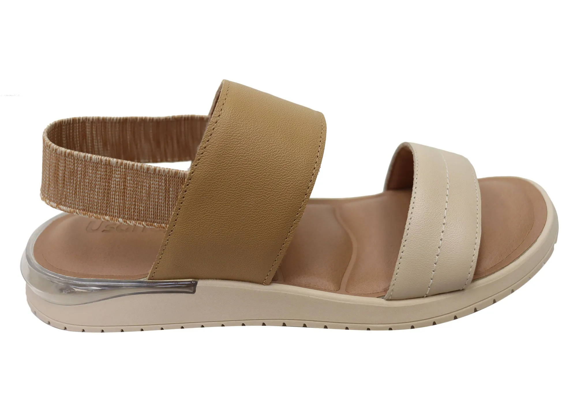 Usaflex Villa Damen Bequeme Ledersandalen Hergestellt In Brasilien Usaflex Schuhe