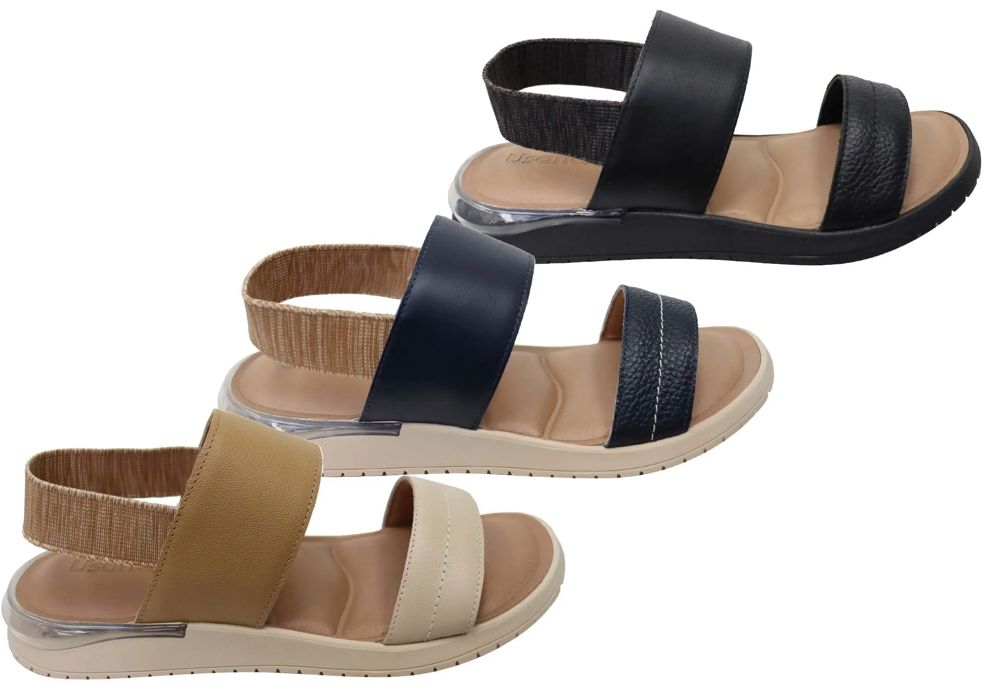 Usaflex Villa Damen Bequeme Ledersandalen Hergestellt In Brasilien Usaflex Schuhe