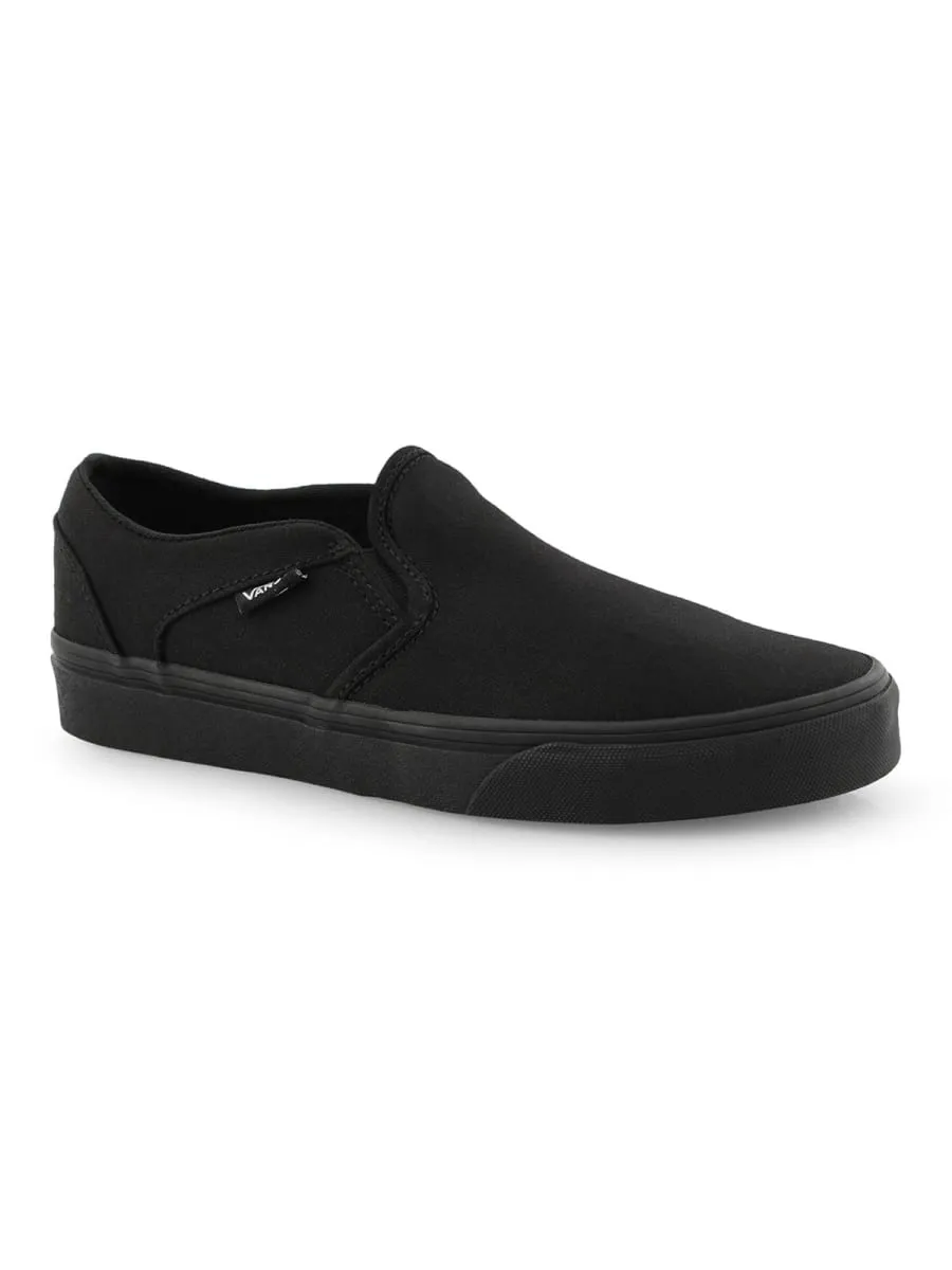 Vans Damen Asher Schwarz/Schwarz Slip-On Sneaker
