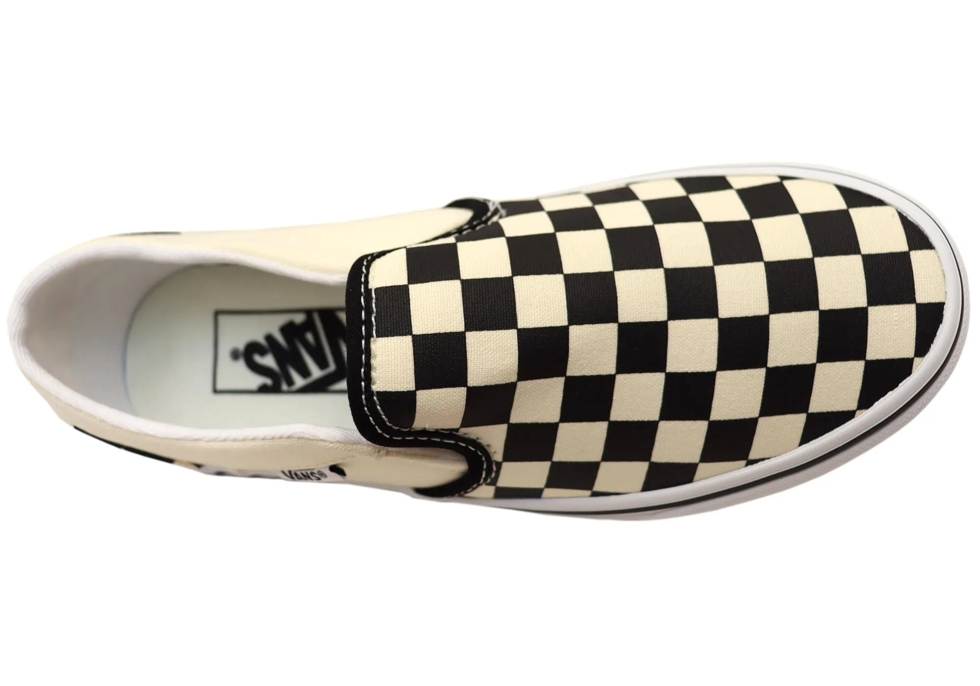 Vans Damen Bequeme Asher Schachbrettmuster Slip-On Schuhe Vans Schuhe