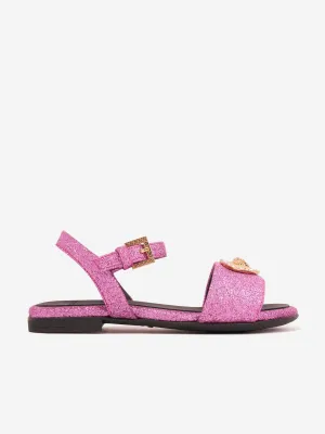 Versace Girls Medusa Herz Sandalen in Rosa