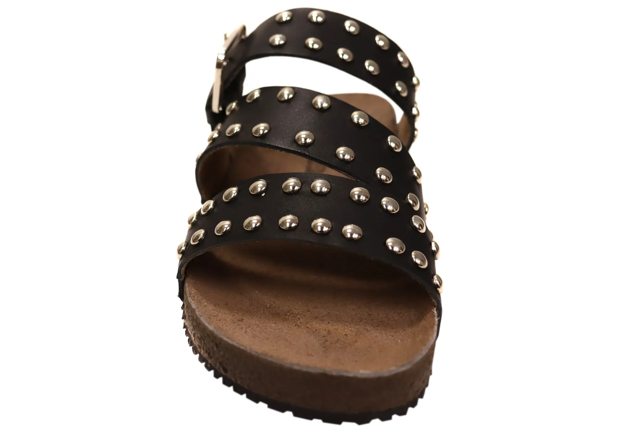Via Paula Beth Damen Leder Bequemlichkeit Slides Sandalen Hergestellt in Brasilien Via Paula Schuhe