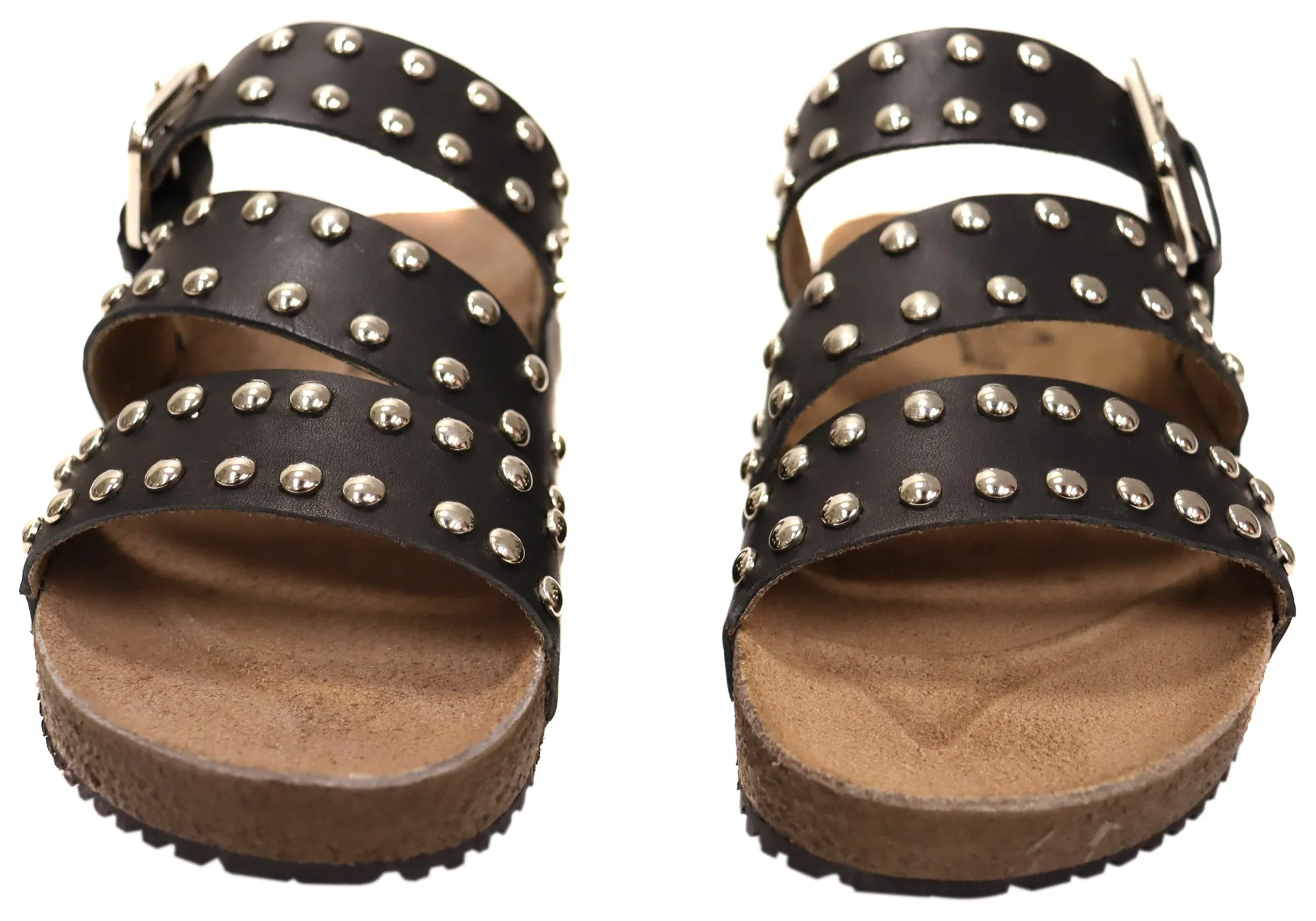 Via Paula Beth Damen Leder Bequemlichkeit Slides Sandalen Hergestellt in Brasilien Via Paula Schuhe