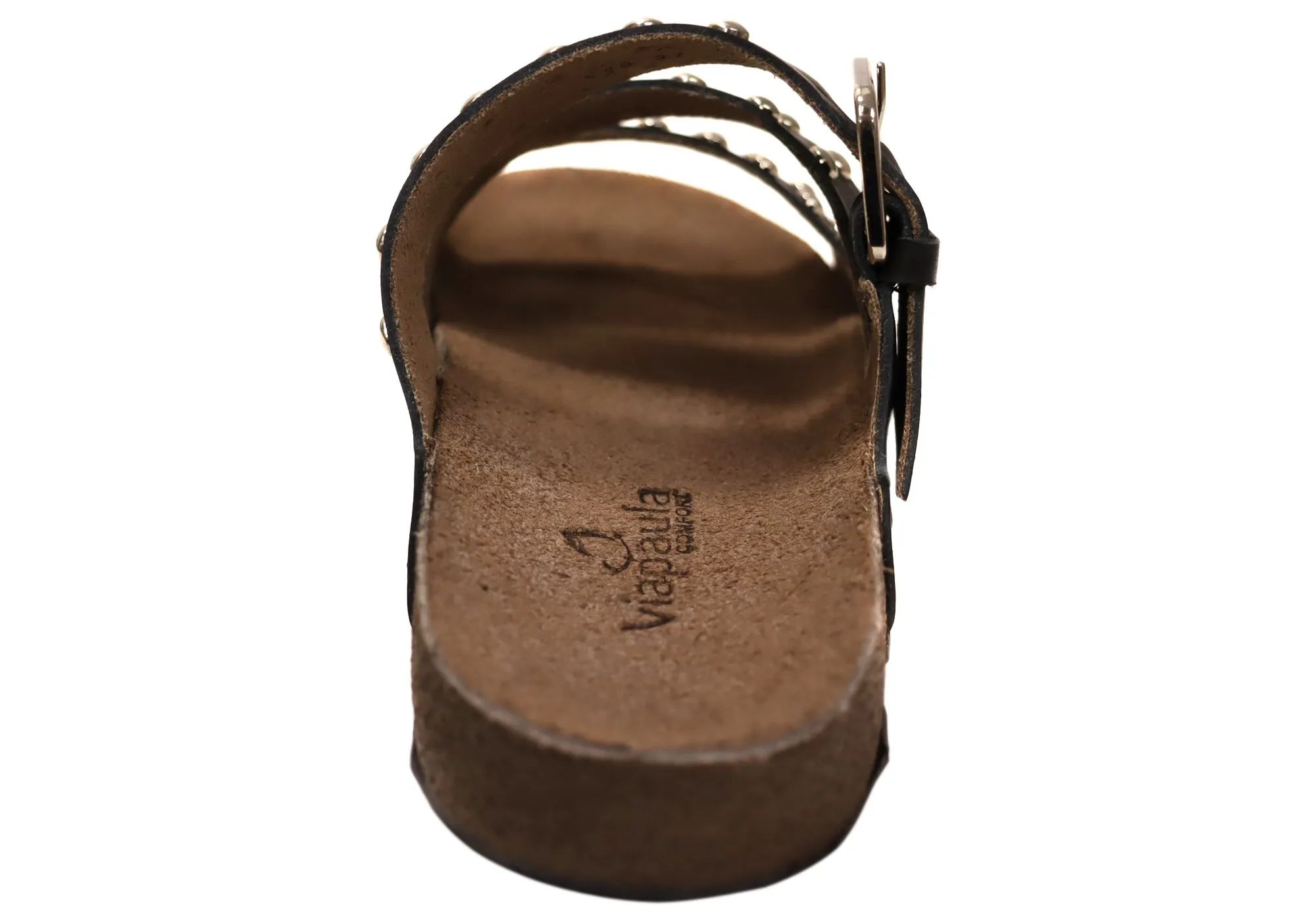 Via Paula Beth Damen Leder Bequemlichkeit Slides Sandalen Hergestellt in Brasilien Via Paula Schuhe
