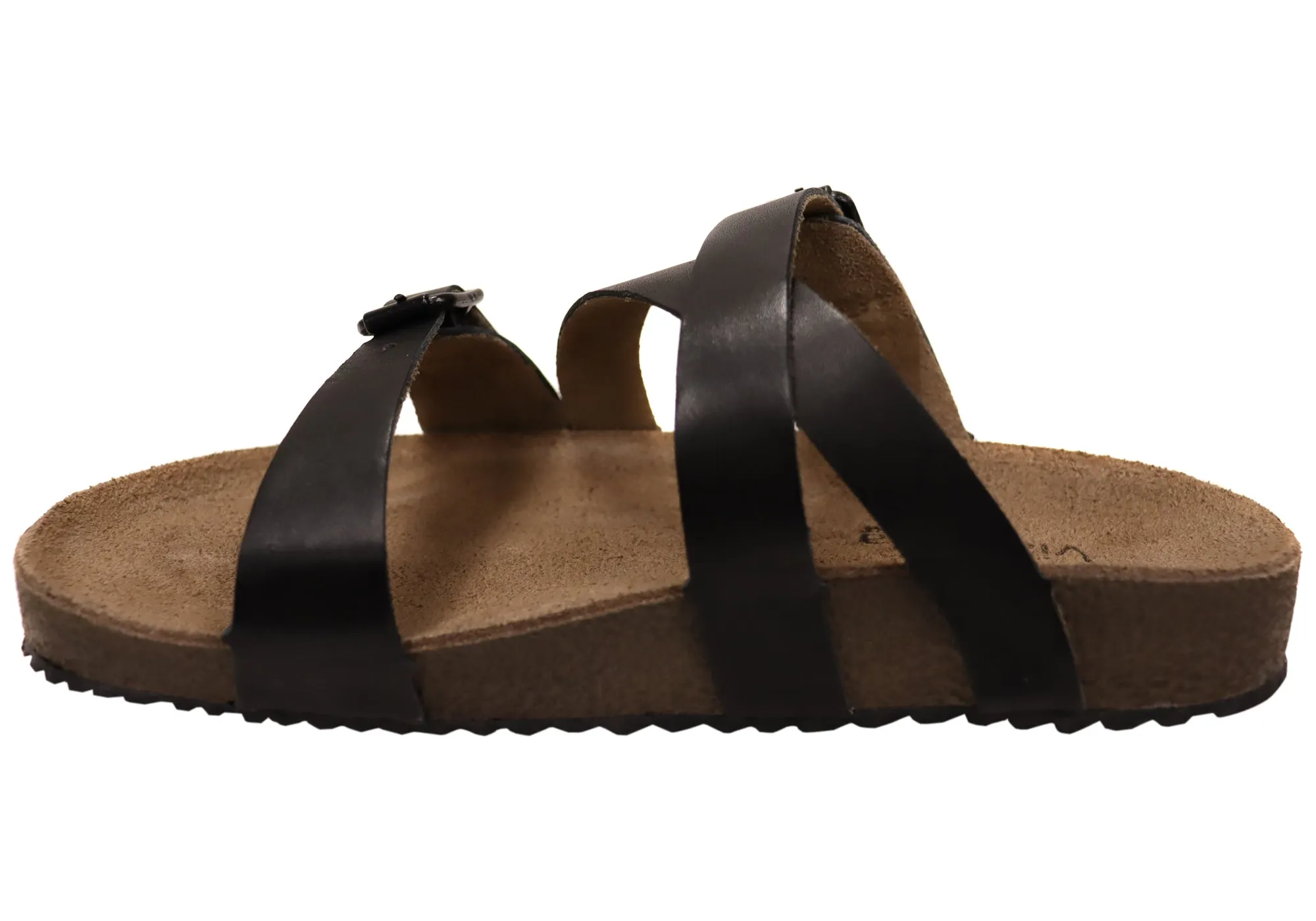 Via Paula Carly Damen Leder Bequem Schlappen Sandalen Hergestellt in Brasilien Via Paula Schuhe
