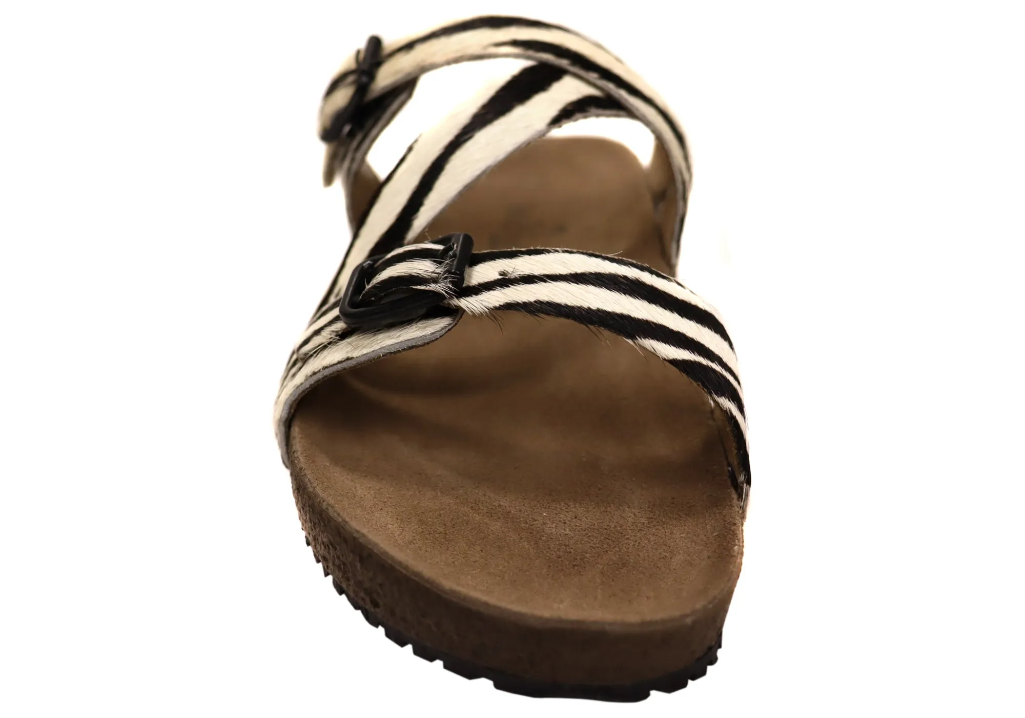 Via Paula Carly Damen Leder Bequem Schlappen Sandalen Hergestellt in Brasilien Via Paula Schuhe
