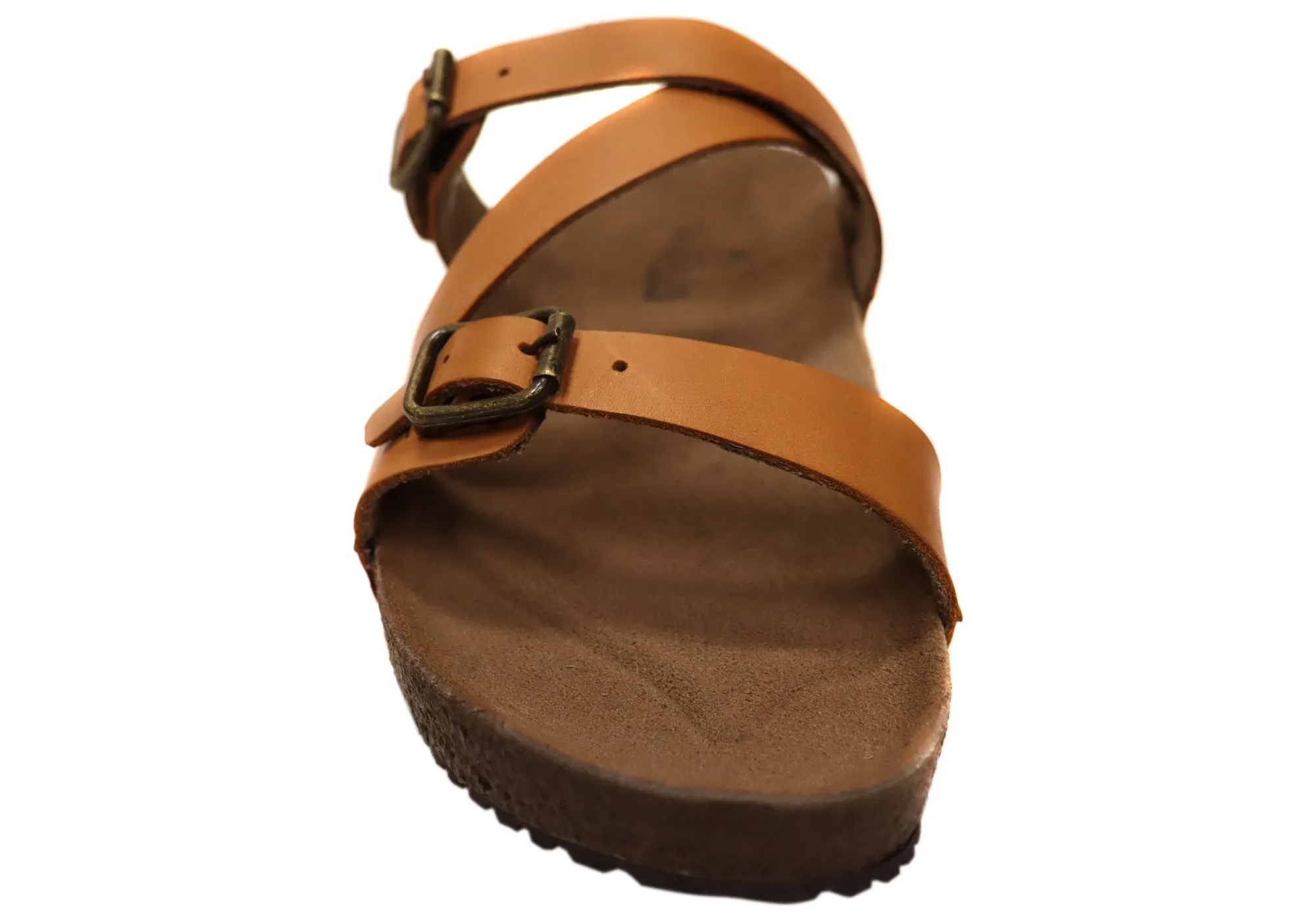 Via Paula Carly Damen Leder Bequem Schlappen Sandalen Hergestellt in Brasilien Via Paula Schuhe