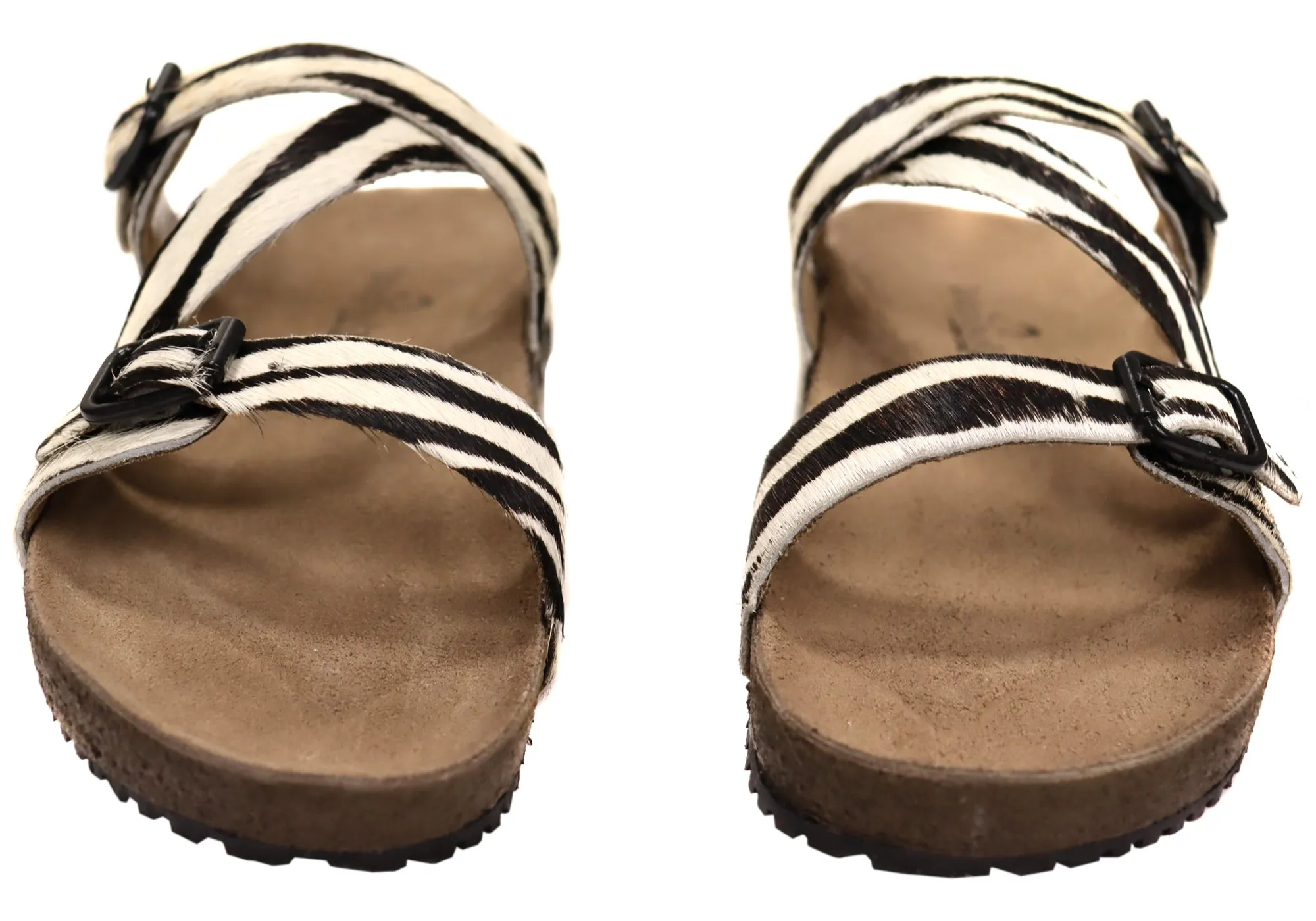 Via Paula Carly Damen Leder Bequem Schlappen Sandalen Hergestellt in Brasilien Via Paula Schuhe