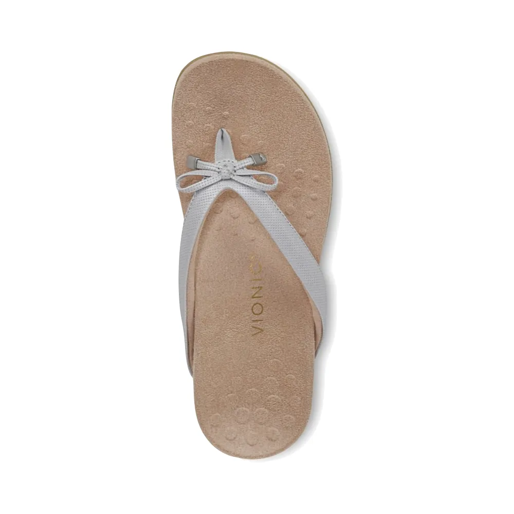 Vionic Damen Bella II Zehensteg Flip-Flop Sandale in Vapor Grau
