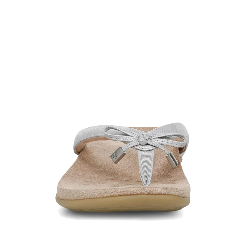 Vionic Damen Bella II Zehensteg Flip-Flop Sandale in Vapor Grau